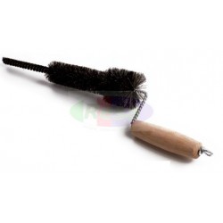 Spazzolino rotante lungo con setole naturali e manico in legno