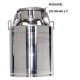 BIDONE LATTE IN ACCIAIO INOX CON CHIUSURA A CERNIERA
