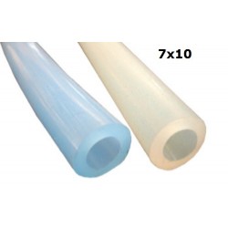 TUBO LATTE SILICONE BIANCO 60° SHORE 7X10 ROTOLO 25 MT