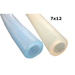 TUBO LATTE SILICONE BIANCO 60° SHORE 7X12 ROTOLO 25 MT
