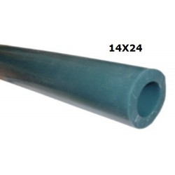 TUBO LATTE SILICONE VERDE 60° SHORE 14X24 ROTOLO 25 MT