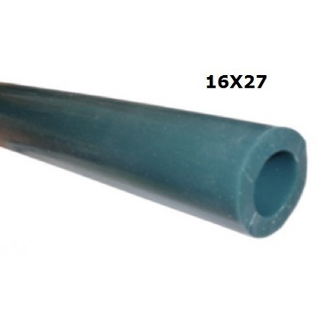 TUBO LATTE SILICONE VERDE 60° SHORE 16X27 ROTOLO 25 MT