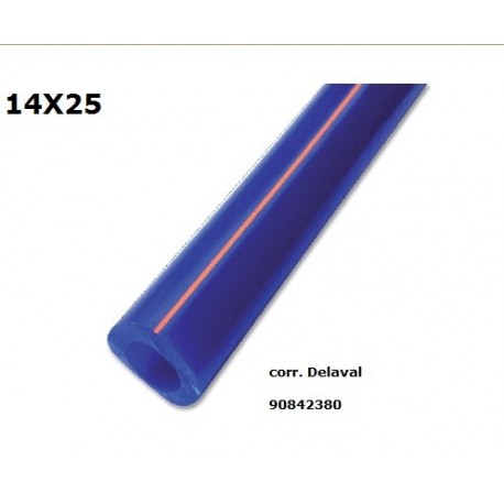 TUBO LATTE SILICONE 60° SHORE 14X25 ADATT. (DELAVAL 90842380)
