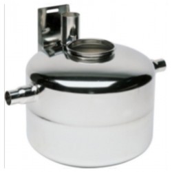 TERMINALE LATTE VERTICALE 50 LT. IN ACCIAIO INOX CON SUPPORTO