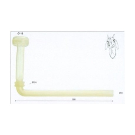 Guaina silicone curvata per capre