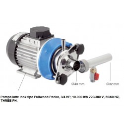 Pompa latte inox tipo Fullwood Packo, 3/4 HP, 10.000 lt/h