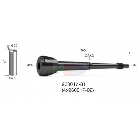 Guaina adatt. DELAVAL 960017-81
