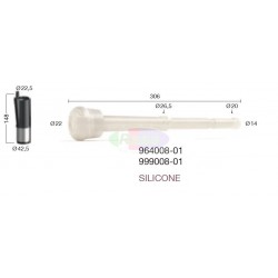 Guaina adatt. DELAVAL 964008-01/ 999008-01 silicone