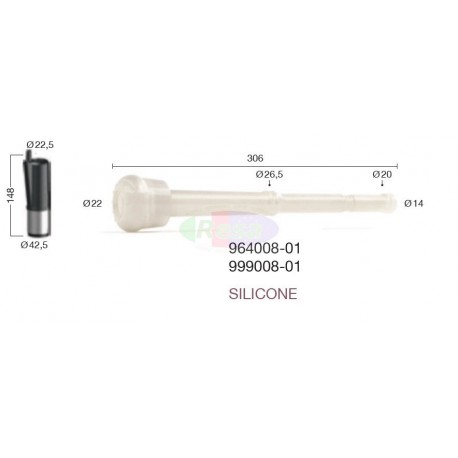 Guaina adatt. DELAVAL 964008-01/ 999008-01 silicone